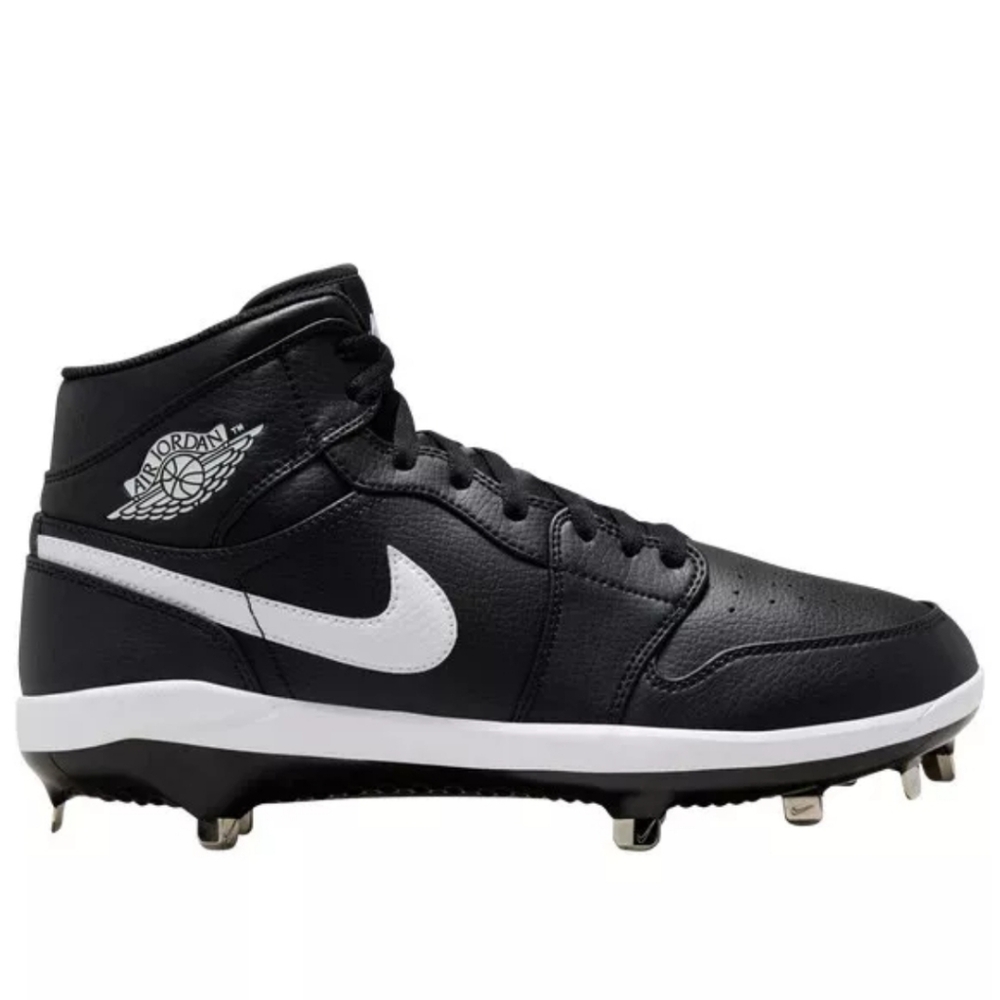 Nike Air Jordan 1 Black White Metal Baseball Clea… - image 1